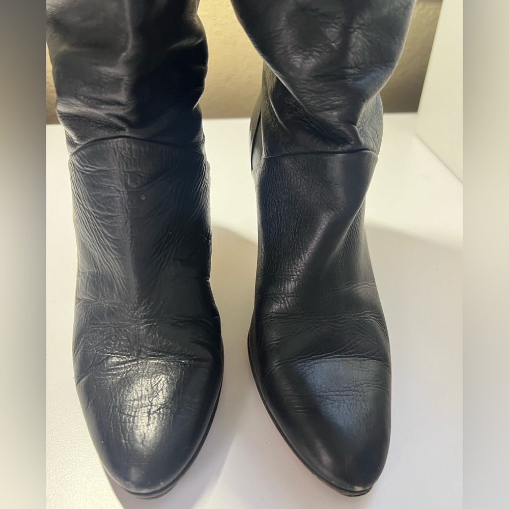 Vintage Black leather made in Italy Boots